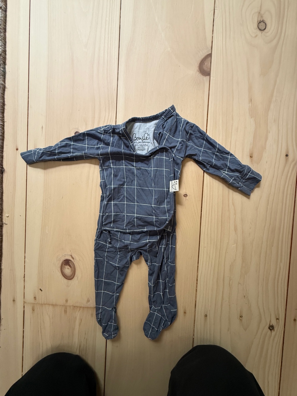 Bonsie Navy Blue Grid One-Piece